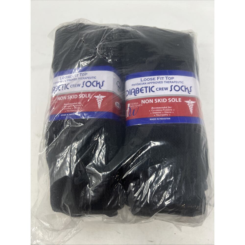 Debra Weitzner Diabetic Socks For Men Loose Fit Non-Binding Cotton 12 Pairs